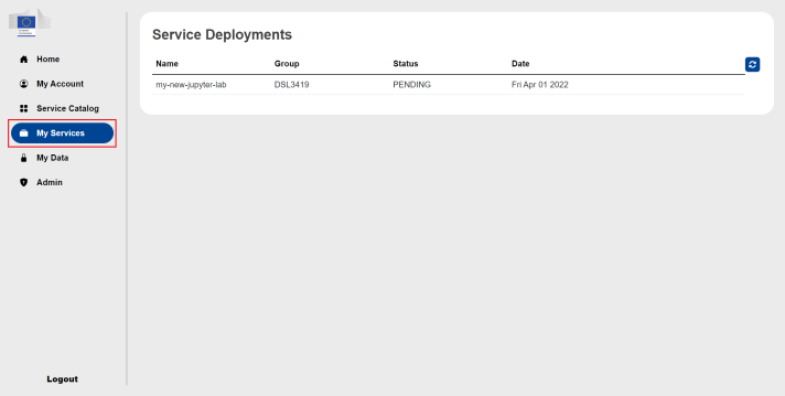 Screenshot of what BDTI's portal service page look like